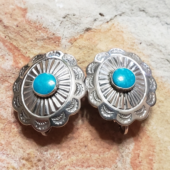 Jewelry - Navajo Turquoise Concho Earrings!!!